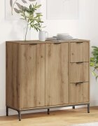 vidaXL Служебен шкаф Дъб 895 x 33 x 82 см Инженерна дървесина