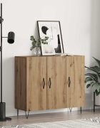 vidaXL Служебен шкаф Дъб 90 x 325 x 80 см Инженерна дървесина