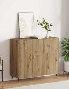 vidaXL Служебен шкаф Дъб 90 x 34 x 80 см Инженерна дървесина