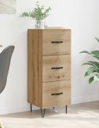 vidaXL Служебен шкаф дъб артизан 34 x 34.5 x 90 см Инженерна дървесина