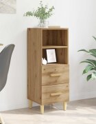 vidaXL Служебен шкаф дъб артизан 34 x 34.5 x 90 см Инженерна дървесина
