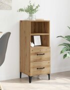 vidaXL Служебен шкаф дъб артизан 34 x 34.5 x 90 см Инженерна дървесина