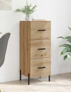 vidaXL Служебен шкаф дъб артизан 34 x 34.5 x 90 см Инженерна дървесина