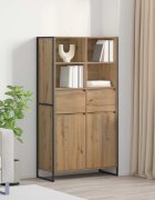 vidaXL Служебен шкаф Дъб Артизан 81 x 36 x 150.5 см