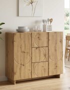 vidaXL Служебен шкаф Дъб артизан 85.5 x 31 x 75 см Инженерна дървесина