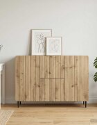 vidaXL Служебен шкаф Дъб артизан 89 x 345 x 62 см Инженерна дървесина