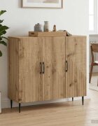 vidaXL Служебен шкаф Дъб артизан 89 x 345 x 80 см Инженерна дървесина