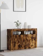vidaXL Служебен шкаф Димян дъб 116 x 30 x 75 см Инженерна дървесина