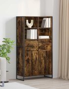 vidaXL Служебен шкаф Димящ дъб 81 x 36 x 150.5 см Инженерна дървесина