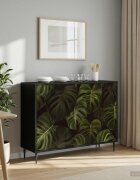 vidaXL Служебен шкаф ELBURG Черен дъб 102 x 33 x 76 см