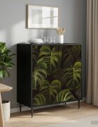 vidaXL Служебен шкаф ELBURG Черен дъб 69 x 33 x 76 см