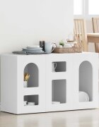 vidaXL Служебен шкаф ELST Бяло 100 x 35 x 59 см Инженерна дървесина