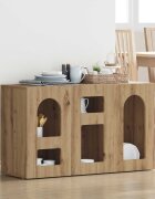 vidaXL Служебен шкаф ELST Дъб 100 x 35 x 59 см Инженерна дървесина