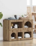 vidaXL Служебен шкаф ELST Дъб 80.5 x 35 x 59 см Инженерна дървесина