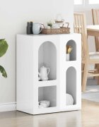 vidaXL Служебен шкаф ELST Лъскаво бяло 59 x 35 x 80.5 см