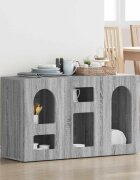 vidaXL Служебен шкаф ELST Сив Сонома 100 x 35 x 59 см