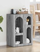 vidaXL Служебен шкаф ELST Сив Сонома 59 x 35 x 80.5 см