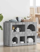 vidaXL Служебен шкаф ELST Сив Сонома 80.5 x 35 x 59 см