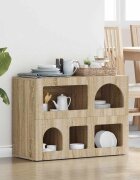 vidaXL Служебен шкаф ELST Сонома дъб 80.5 x 35 x 59 см