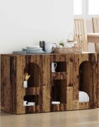 vidaXL Служебен шкаф ELST Старо дърво 100 x 35 x 59 см