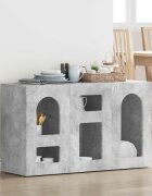 vidaXL Служебен шкаф ELST Циментено сиво 100 x 35 x 59 см