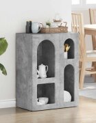 vidaXL Служебен шкаф ELST Циментено сиво 59 x 35 x 80.5 см