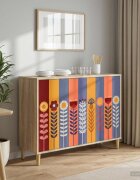 vidaXL Служебен шкаф ESSEN Сонома 102 x 33 x 75 см Инженерна дървесина
