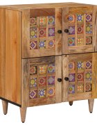 vidaXL Служебен шкаф Естествен 60 x 33 x 75 cm Солидно мангово дърво