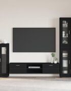 vidaXL Служебен шкаф FLORIN 555 x 29 x 100 см Черно