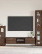 vidaXL Служебен шкаф FLORIN 555 x 29 x 100 см Кафяв дъб