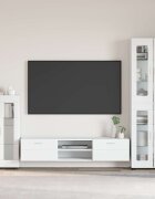 vidaXL Служебен шкаф FLORIN 555 x 29 x 100 см Лъскаво бяло