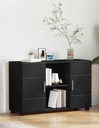vidaXL Служебен шкаф FLORIN 885 x 305 x 555 см Черно