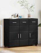 vidaXL Служебен шкаф FLORIN 885 x 305 x 73 см Черно