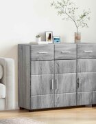 vidaXL Служебен шкаф FLORIN 885 x 305 x 73 см Сив Сонома
