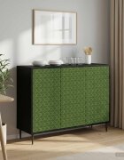 vidaXL Служебен шкаф GELEEN Черен дъб 102 x 33 x 76 см