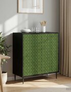 vidaXL Служебен шкаф GELEEN Черен дъб 69 x 33 x 76 см