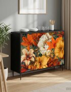 vidaXL Служебен шкаф GENNEP Черен дъб 102 x 33 x 76 см