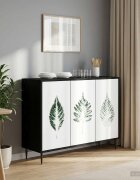 vidaXL Служебен шкаф HANAU Черен дъб 102 x 33 x 76 см