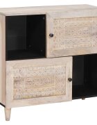 vidaXL Служебен шкаф Избелено бяло 80 x 33 x 75 см