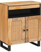 vidaXL Служебен шкаф Кафяво 60 x 33 x 75 cm Солидно мангово дърво