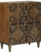 vidaXL Служебен шкаф Кафяво 60 x 33 x 75 cm Солидно мангово дърво