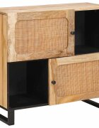vidaXL Служебен шкаф Кафяво 80 x 33 x 75 см Солидно мангово дърво