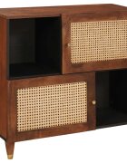 vidaXL Служебен шкаф Кафяво 80 x 335 x 75 см Солидно мангово дърво