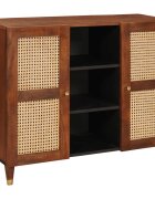 vidaXL Служебен шкаф Кафяво 90 x 335 x 75 см Солидно мангово дърво