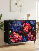 vidaXL Служебен шкаф KIEL Черен дъб 102 x 33 x 76 см