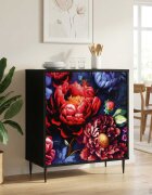 vidaXL Служебен шкаф KIEL Черен дъб 69 x 33 x 76 см