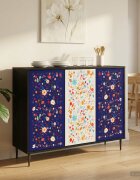 vidaXL Служебен шкаф MAINZ Черен дъб 102 x 33 x 76 см