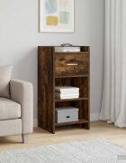 vidaXL Служебен шкаф Опушен дъб 40 x 36 x 80 см Инженерна дървесина