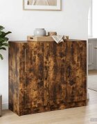 vidaXL Служебен шкаф Опушен дъб 89 x 345 x 77 см Инженерна дървесина