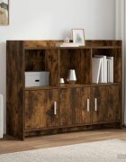 vidaXL Служебен шкаф Опушен дъб 985 x 33 x 80 см Инженерна дървесина